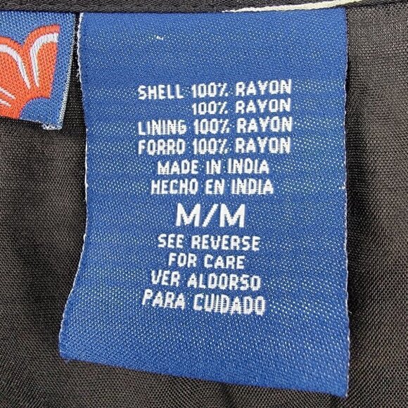 Phool Women's M B&W Floral V Neck Long Flare Sleeve Ruffled Contour Blouse - Picture 8 of 13